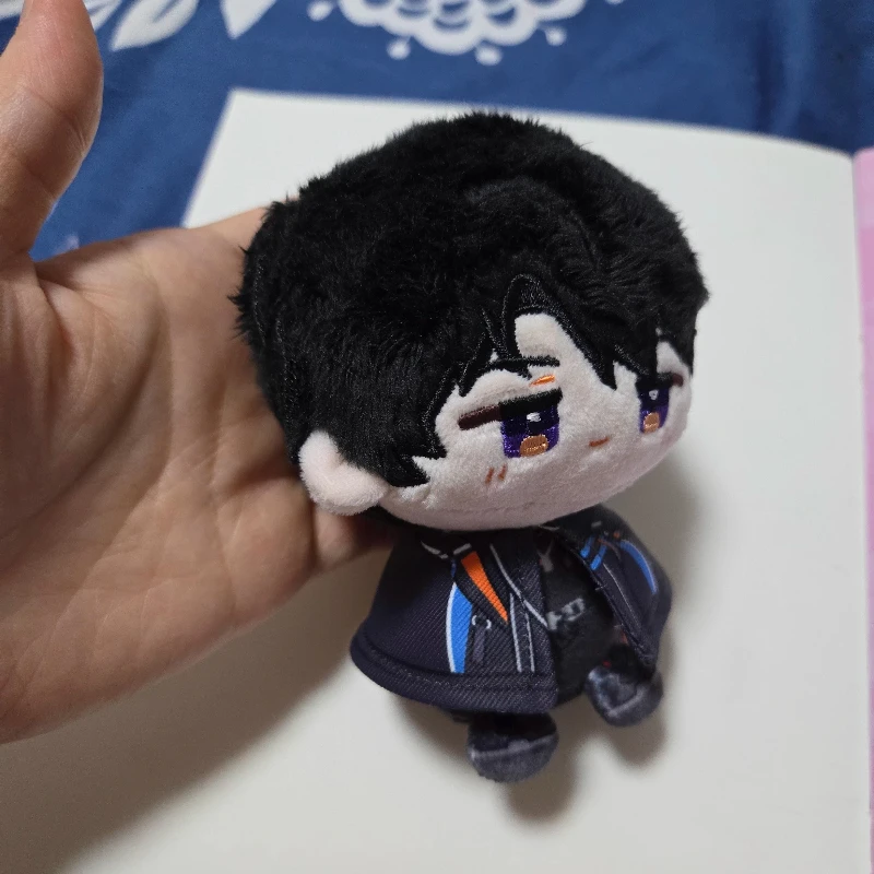 12cm anime jogo amor e espaço profundo caleb kawaii cosplay dango algodão boneca chaveiro dos desenhos animados mini macio plushies brinquedo figuras presentes