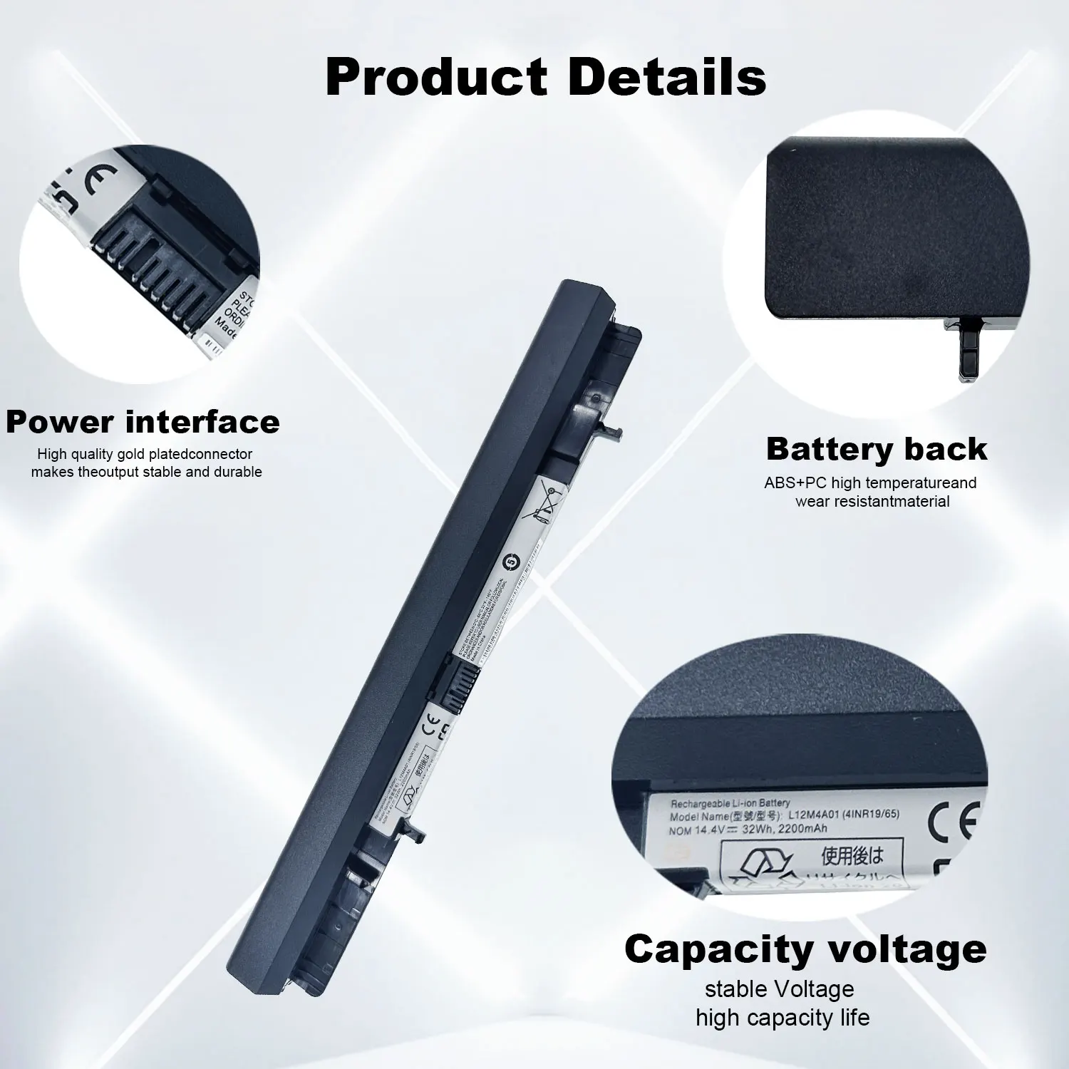 DXT New LaptopBattery L12M4A01For L12L4E01 L12M4A02 L12M4E01 L12S4A02 L12S4E01For Lenovo IdeaPad G400S G405S G410S G510S G40-70