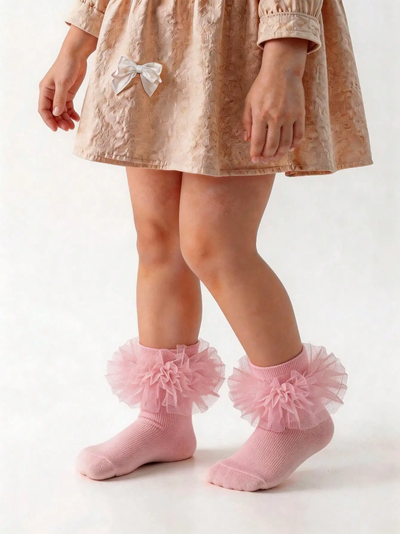2 Pair Princess Style Frill Trim Socks For Baby Girls/Toddlers/Kids