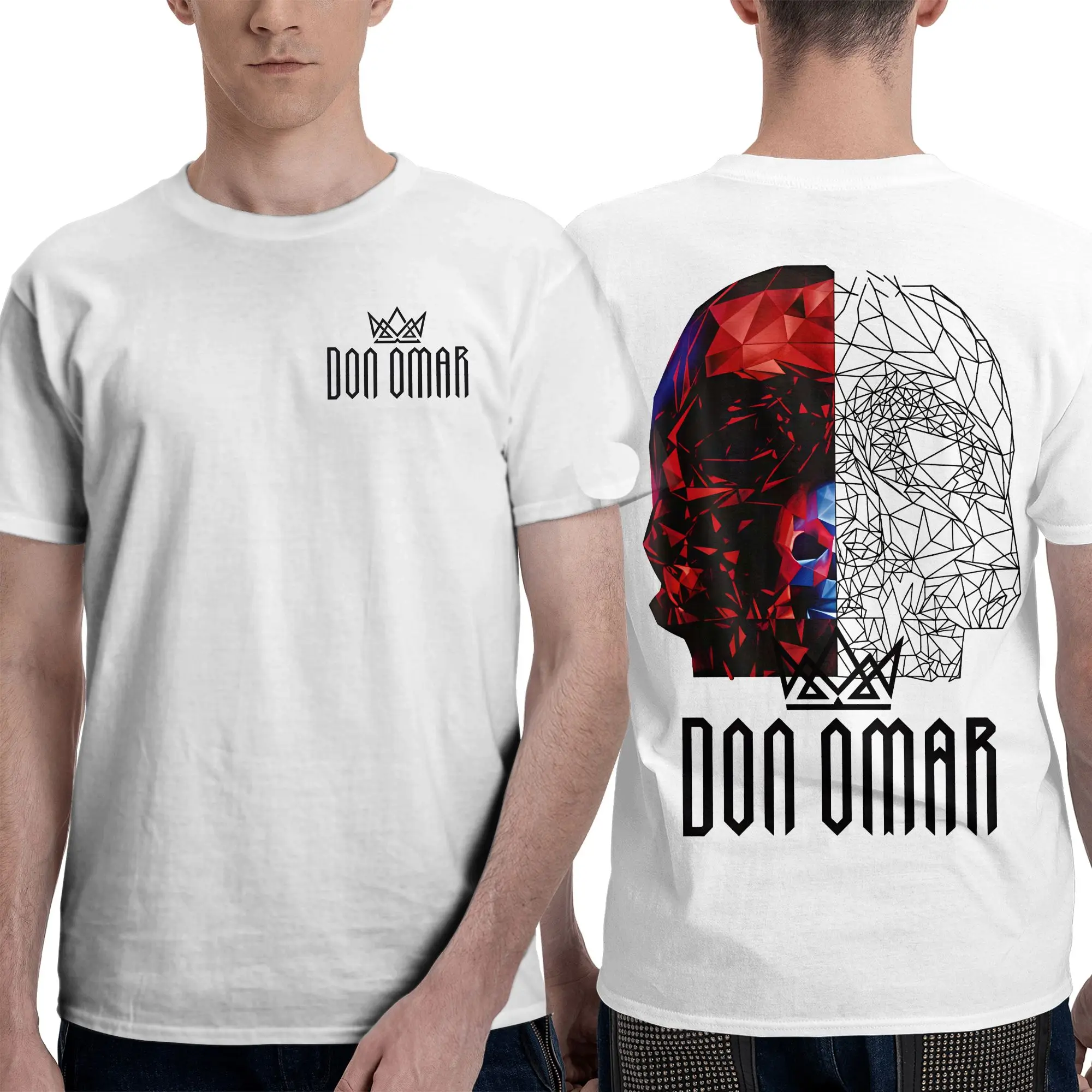 Rapper Don Omar Tour 2026 T-Shirt Men  Vintage Pure Cotton T Shirts Summer O Neck Hippie Tee Shirt Loose Oversized Tops