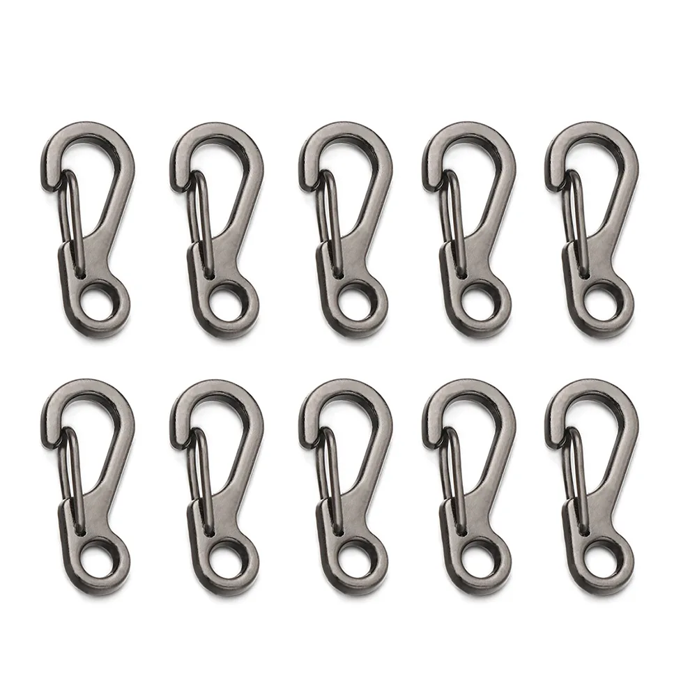 4/10 Stuks Karabijnhaak D-Ring Sleutelhanger Lente Clips Mini Aluminium Hang Gesp Survival EDC Gear outdoor Camping Sleutelhanger Tool