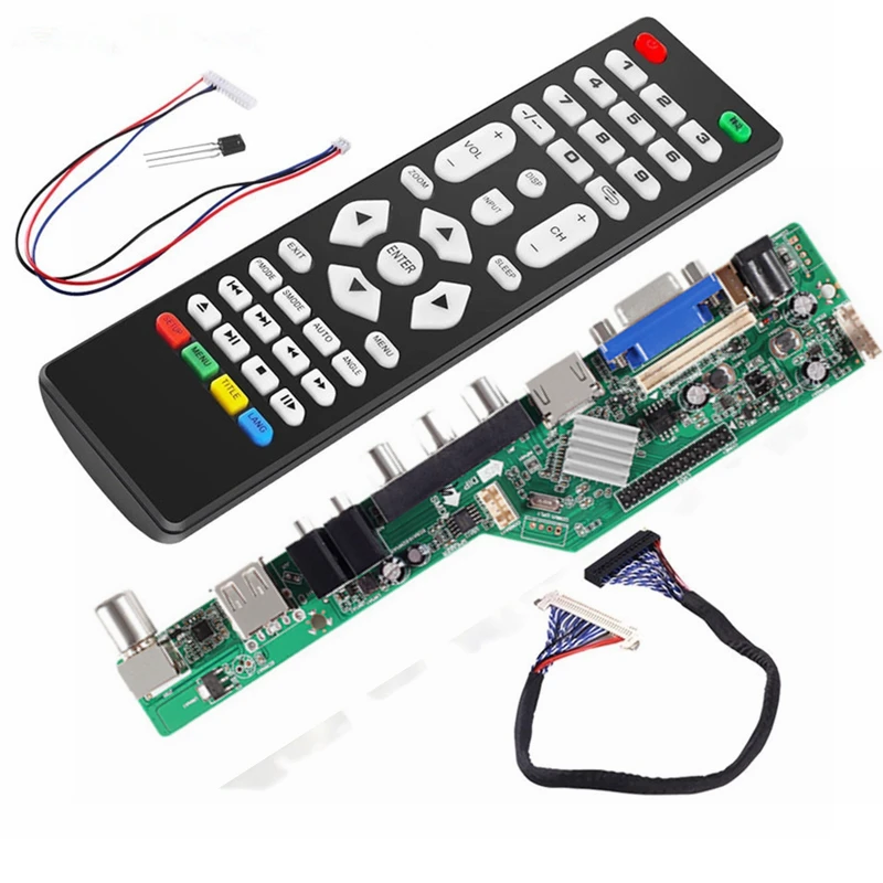 Aokin Universale Scaler 3663 TV Bordo di Driver del Controller Kit di Segnale Digitale DVB-C DVB-T2 DVB-T LCD Universale AGGIORNAMENTO 3463A Russo