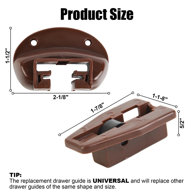 Replacement Drawer Track Slide Kit,Track Drawer Guides Furniture Parts For Dressers,Hutches And Nightstand Drawer