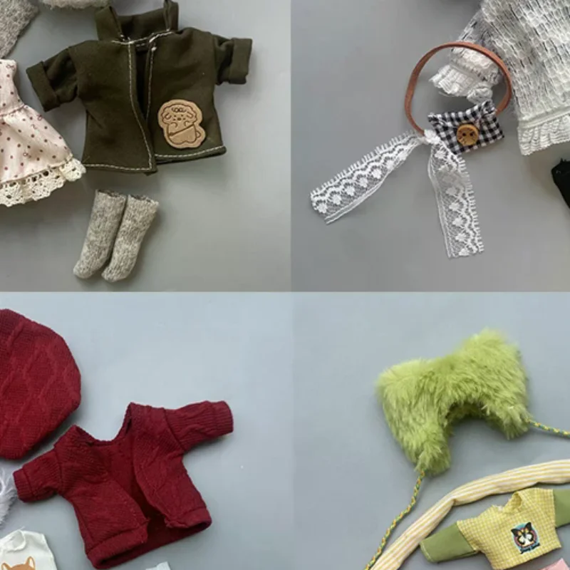 16-17cm Doll Clothes(NO Doll) Cute Dolls Outfit Suit Accessories Fashion Style Doll Dress Up Toy For Children