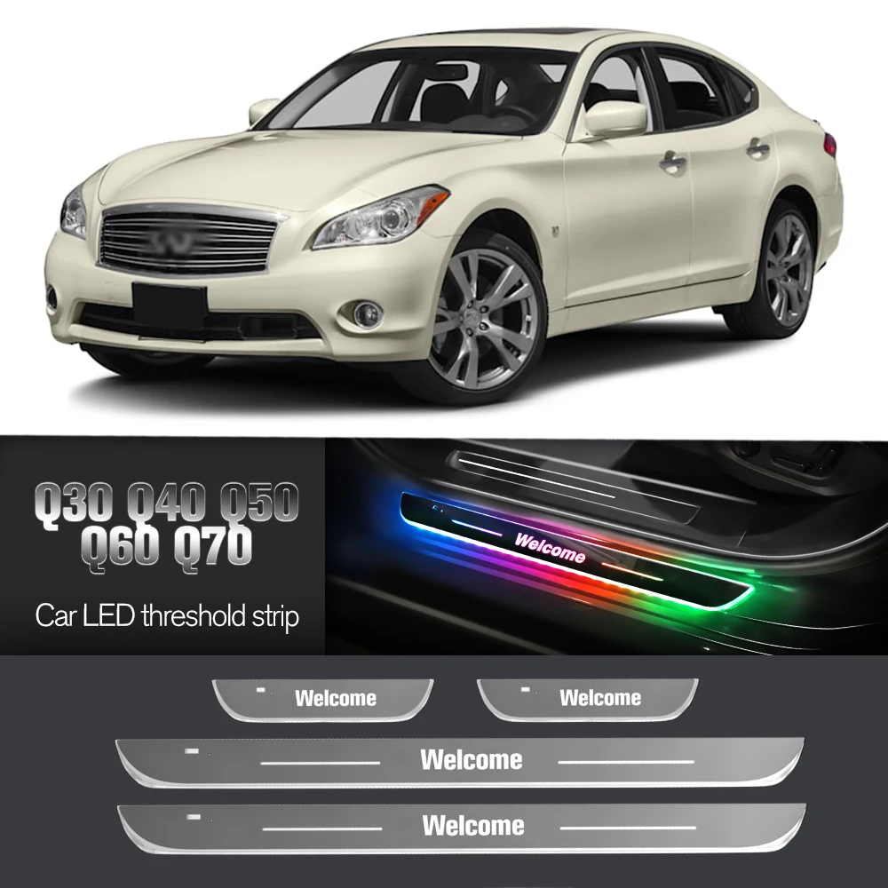 

Car Door Sill Light For Infiniti Q30 Q40 Q50 Q60 Q70 Customized Logo LED Welcome Threshold Pedal Lamp Accessories