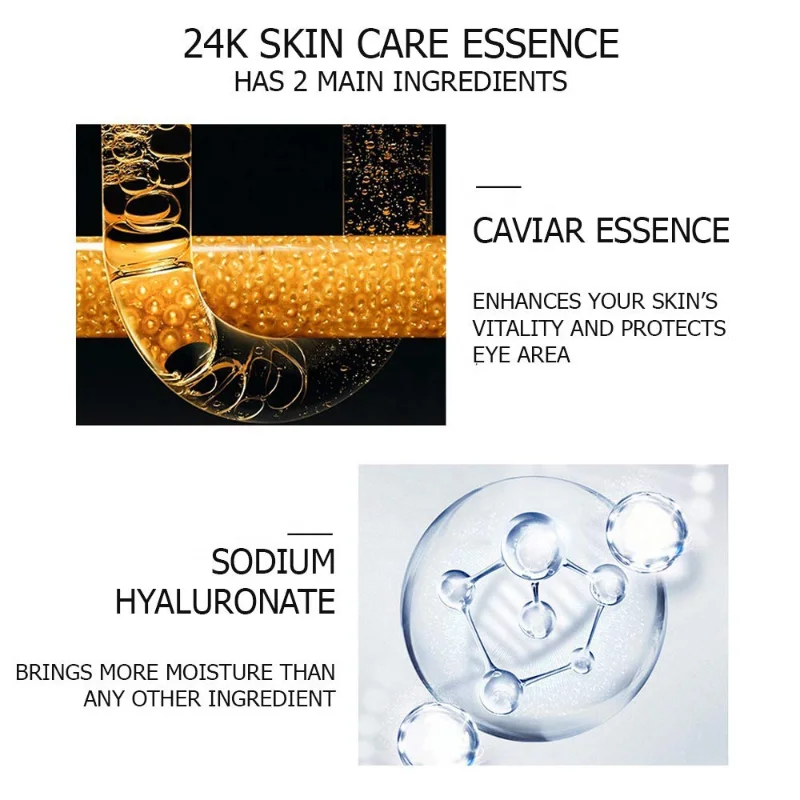 24K Pure Gold Caviar Eye Cream, Hidratante, Anti Rugas, Levantamento Firming, Anti Envelhecimento, Remover Círculos Escuros, Olho Cuidados Com A Pele