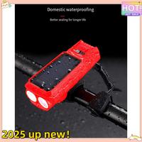 Classy-Bike Horn Headlight 400LM Solar/USB Dual Charging Bike Horn Light Waterproof Bike Horn Light For Night Cycling