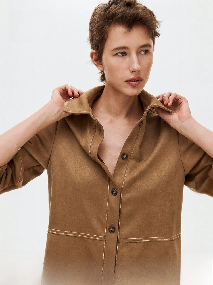 

H&M Новая летняя женская рубашка с коротким рукавом, повседневный стиль, из полиэстера и спандекса, на пуговицах, стандартной толщины, рукав 3/4, размер L