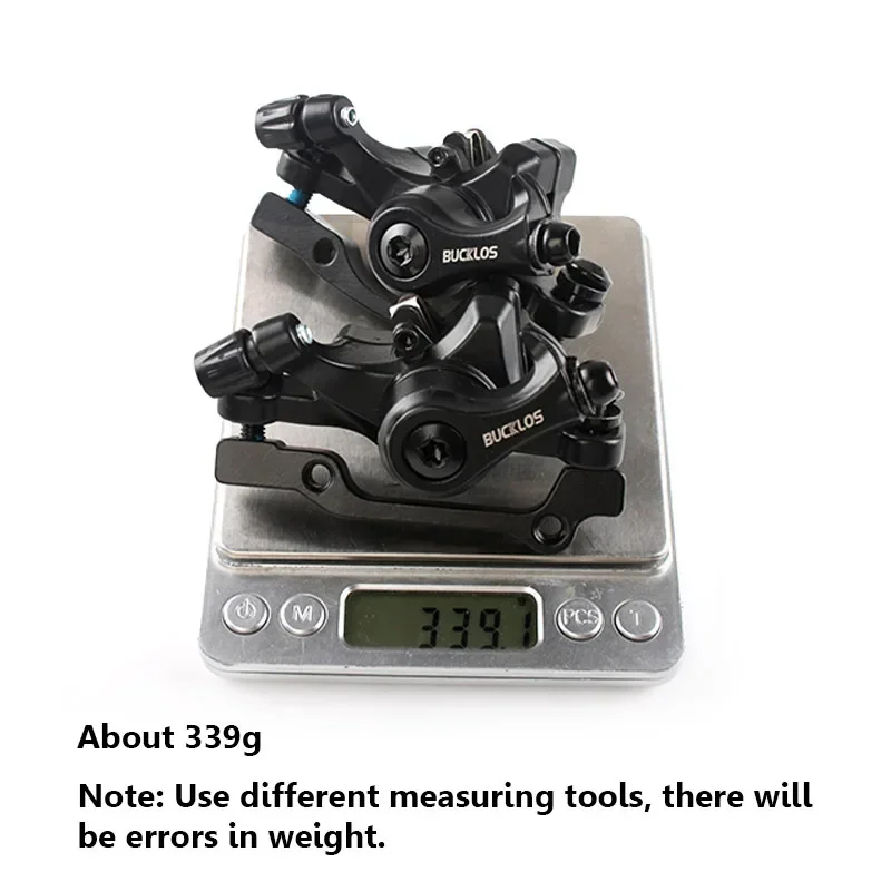 BUCKLOS Bike Line Pulling Disc Brakes Kit Aluminum Alloy MTB Mechanical Disc Brake Caliper Front/Rear Bicycle Floating Rotor 160