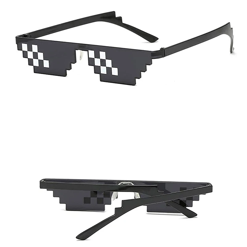 

Thug Life Mosaic Sunglasses Reunion Party Women 8 Bit Coding Pixel Trendy Sunglasses Birthday Party Decorations Cosplay Favors