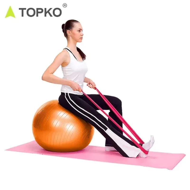 YTYIN TOPKO Anti Burst Balance Exercise Ball Gym 55cm Premium Black PVC Yoga Ball