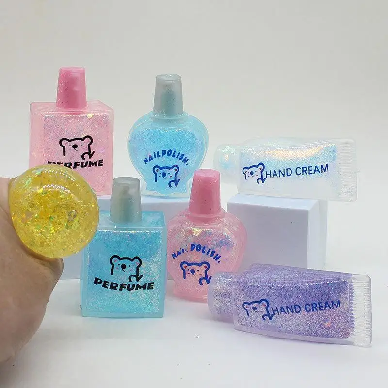 Squishy Perfume Bottle Fidget Toy Stress Relief ASMR Squeeze Fun for Anxiety Kids Adults