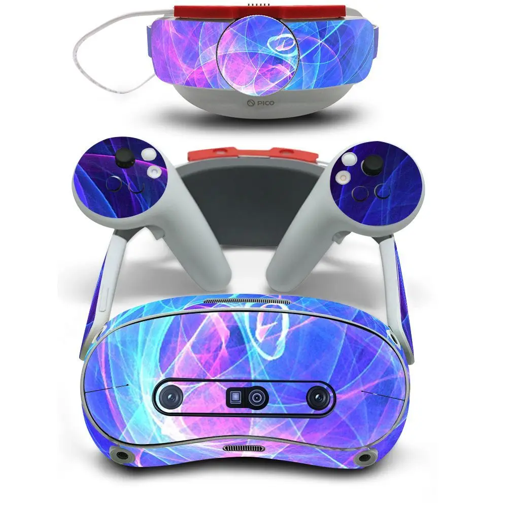 For PICO 4 Ultra-MR/Enterprise Stickers Stylish Colorful Skins with Protective Film Stickers Leave No Residue After Removing
