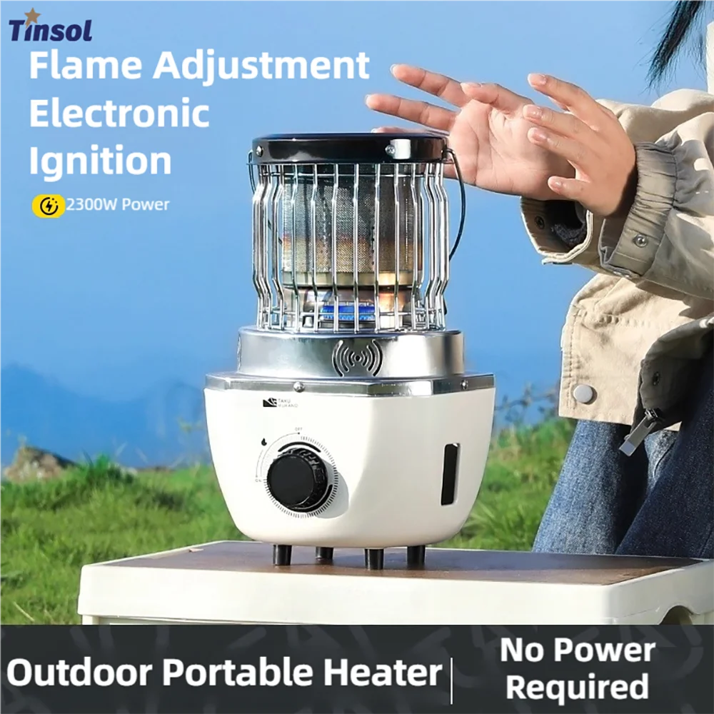 Outdoor Camping Gas Heater - 新型ミニガスヒーター＆ストーブ、アウトドア用ポータブルカードヒーティングストーブ、キャンプ、バックパッキング、ハイキング、ピクニック用ガスヒーターストーブ
