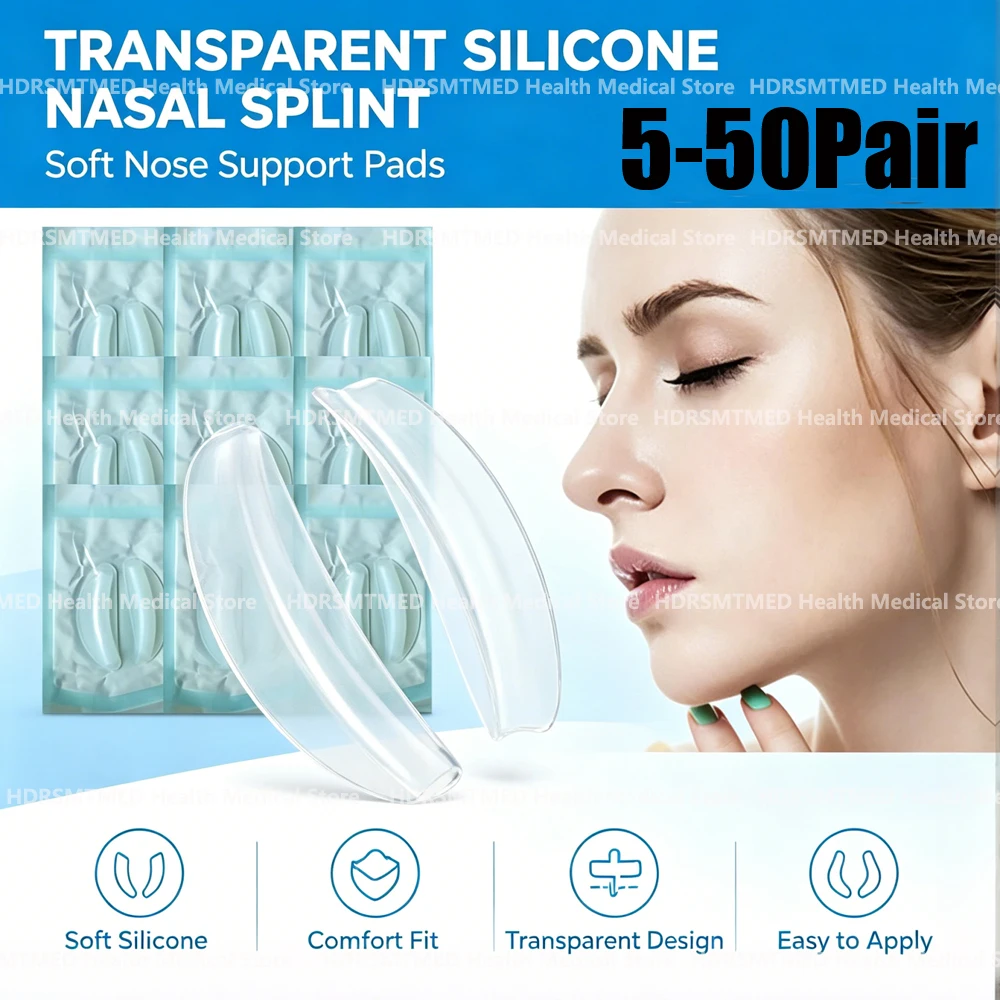 10-100PCS Silicone Nasal Splint for Septoplasty Health Medical Hospital Consumables Internal Airway Splint with Sterilization