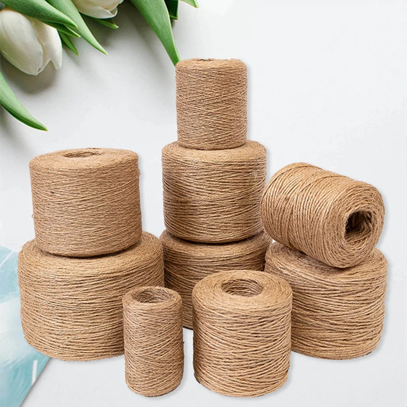 1/2/3/4/5/6/8/10mm Macrame Jute Rope Cotton Cord Twisted Thread Macrame Supplies DIY Crafts Gift Wrapping Home Decortion