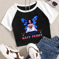 Katy Perry Merch Crop Top Sexy Girls Short Sleeves Shirt Katy Perry Fan Gift