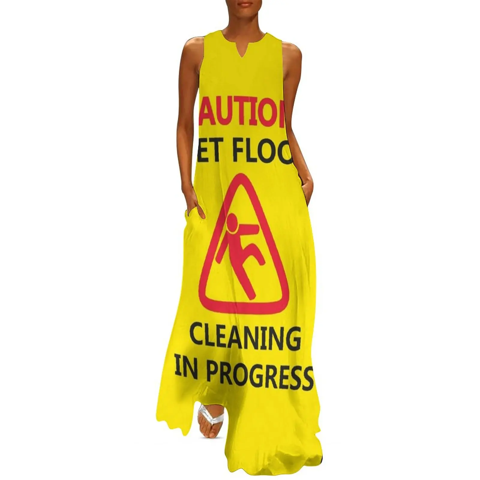 

Caution wet floor sign Long Dress summer dresses summer dresses for women 2025 Dress