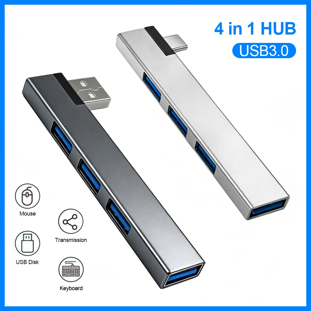 4 In 1 USB-C Hub Un…