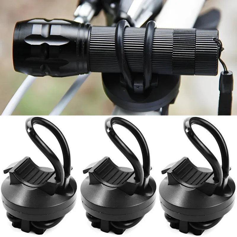 360 ° Soporte giratorio para luz de bicicleta, soporte para manillar para linterna LED, soporte para luz de antorcha delantera MTB