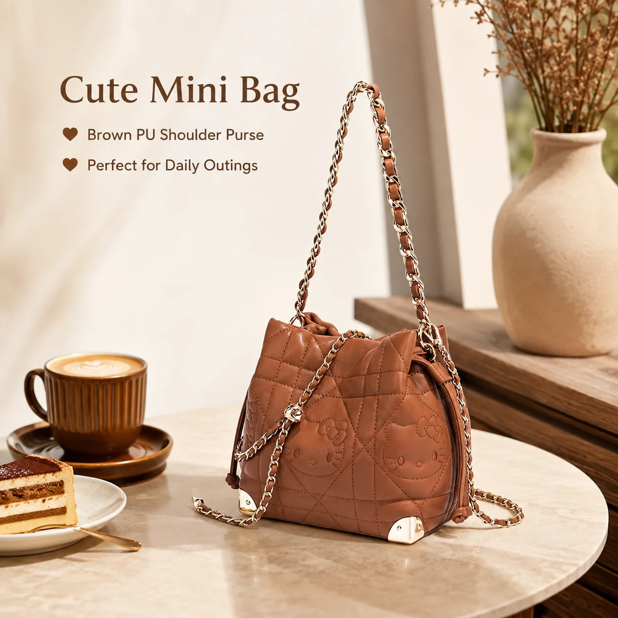 Sanrio Hello Kitty gesteppte B – Chain Crossbody Quilted Bewertung und Preis
