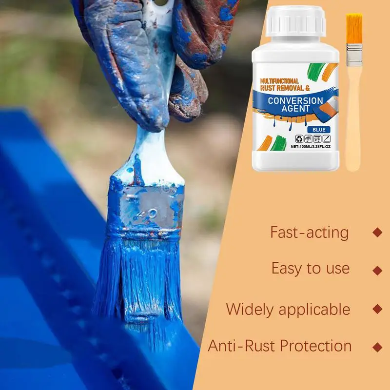 

Car Coating Rust Converter Agent 100ml Water-Based Primer Rust Removal With Brush Car Parts Maintenance Converting Agent