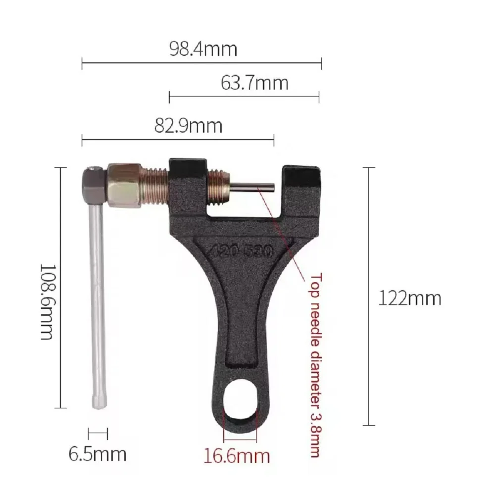 ユニバーサル炭素鋼スパナリンクスプリッターピンリムーバー420-530チェーンブレーカーカッター修理ツール（オートバイ、バイク、ATV用）