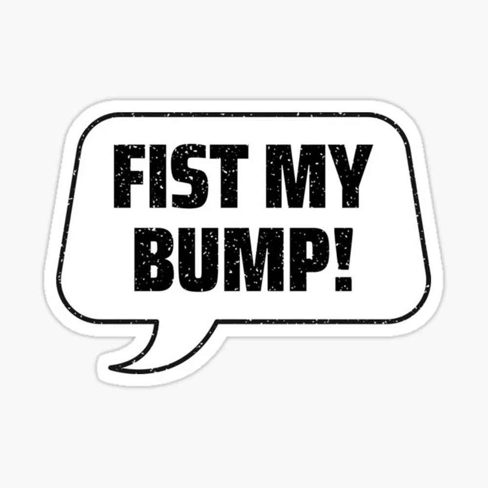 

Наклейка «Fist My Bump» для ноутбука, декора спальни, автомобиля, чемодана, с милым мультяшным рисунком, модная, универсальная