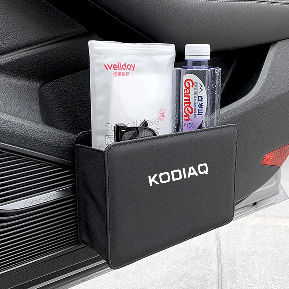 Car Trash Can Collapsible Leak-Proof Storage Bag Backseat with Garbage Bag for Skoda KODIAQ Car Accessories