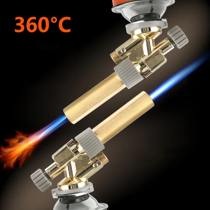 

Copper Welding Gas Torch Flame Gun Butane Burner Lighter Portable Outdoor BBQ Flamethrower Welding Equipment Kitchen Ignition