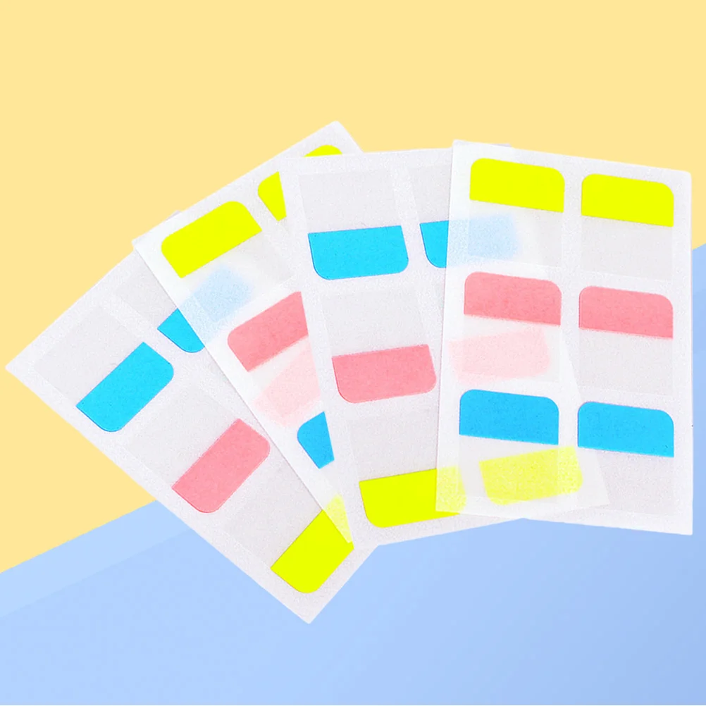 

4 Pcs Stickers School Office Supplies Extractive Index Colorful Memo Pads Student