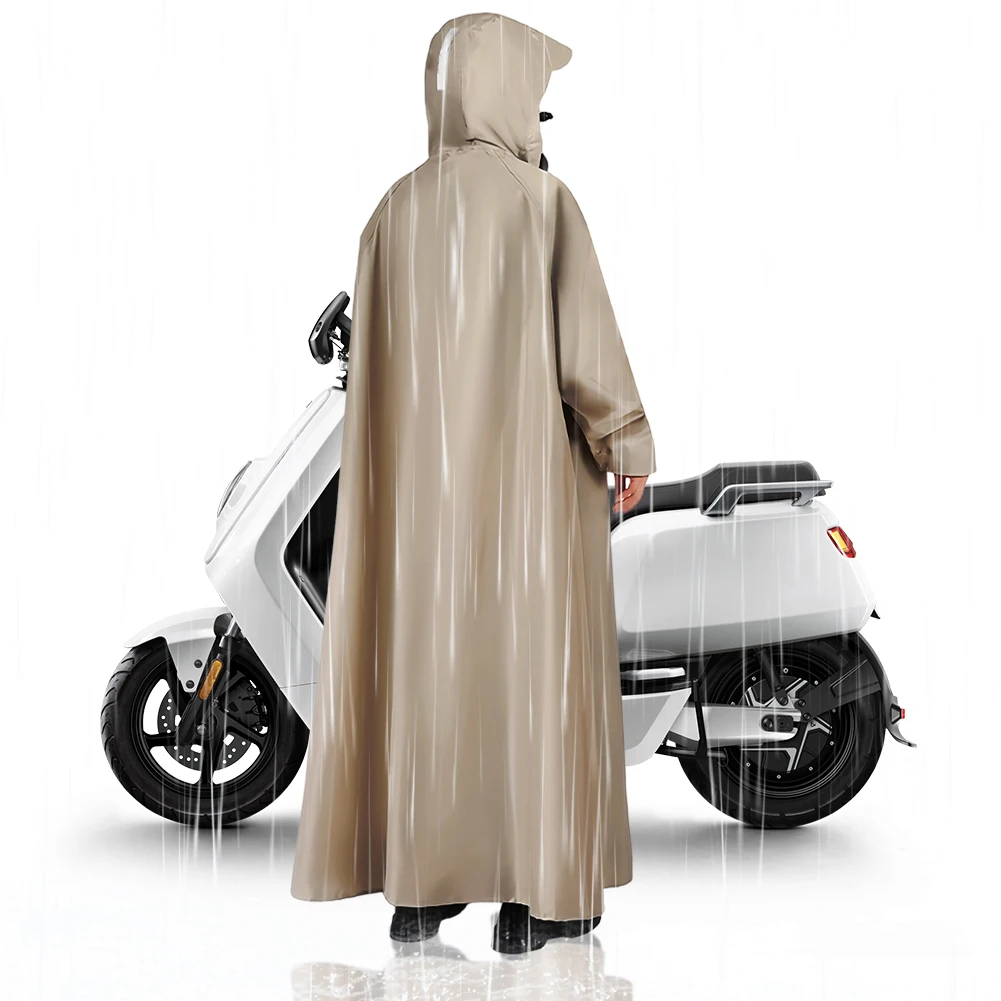 

Утолщенный дождевик из оксфорда с капюшоном для езды на электромобиле и мотоцикле, мужской и женский, цельный длинный плащ, непромокаемое пончо