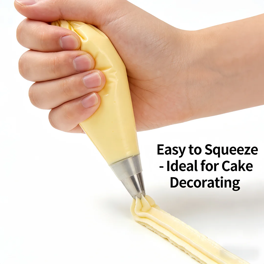 ​ ​ 100 عبوة من أكياس المعجنات مع أطراف ثلج - لتزيين الكيك، صندوق الغداء، مشاريع ممتعة وعائلية يمكنك صنعها بنفسك - مستلزمات المطبخ والحفلات ​