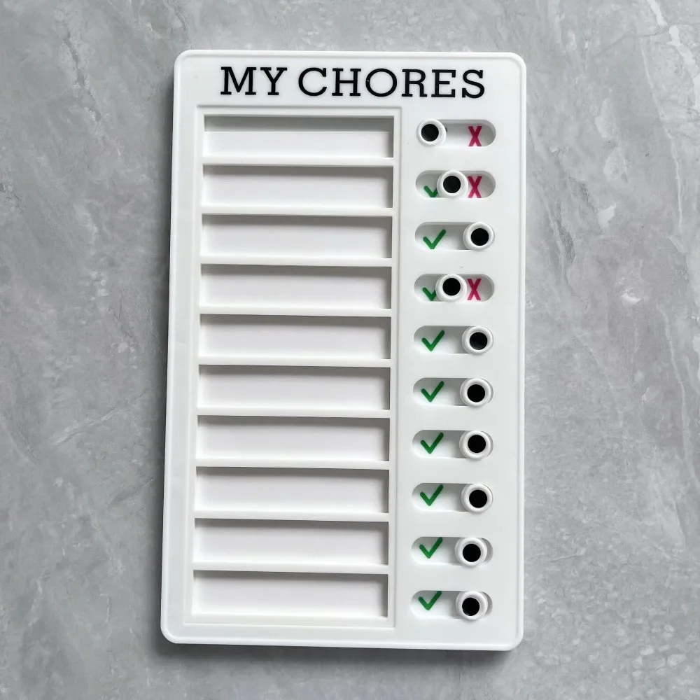 Multi Purpose Plastic My Chores Checklist Detachable Reusable Daily Planner Memo Self-discipline My Chores Chores Chart