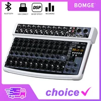 Interfaz mezcladora de Audio de grabación portátil profesional 99DSP de 12 canales con tarjeta de consola de sonido USB 48V BT para PC MP3 DJ karaoke