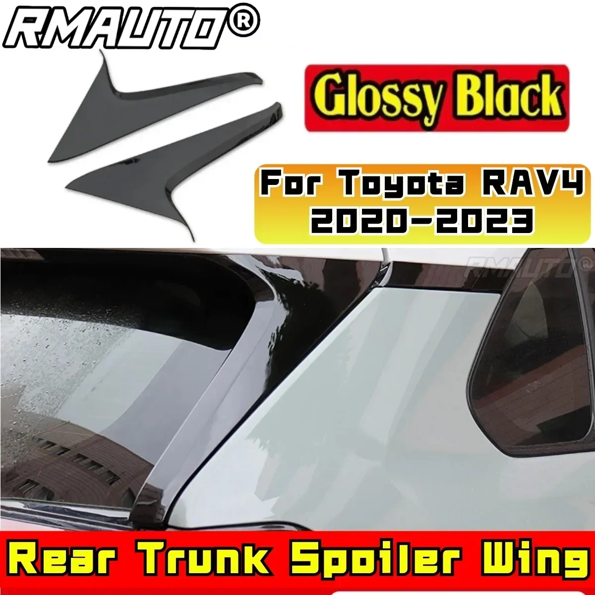 Car Rear Side Spoiler Exterior Part ABS Plastic Car Rear Spoiler Wing For Toyota RAV4 2019 2020 2021 2022 2023 Car Accessories