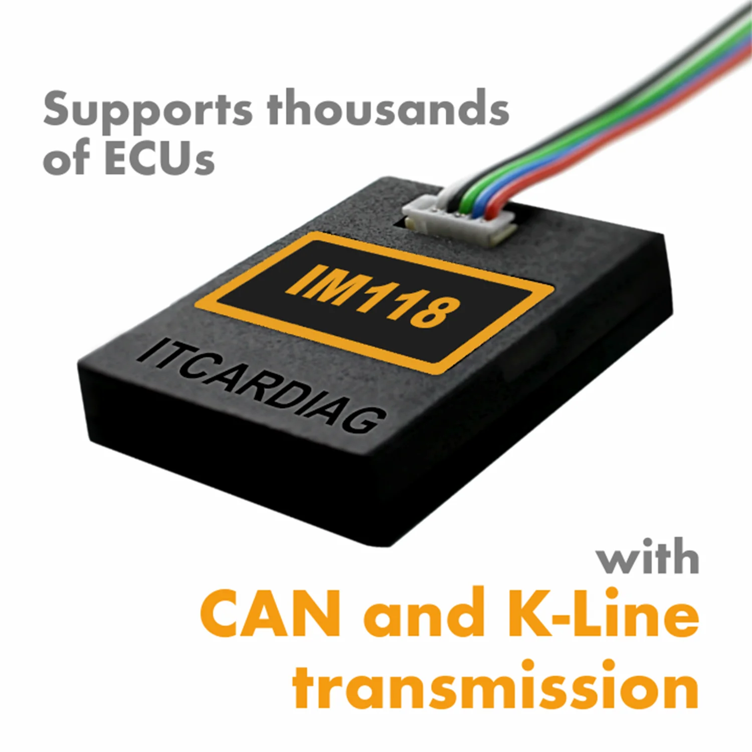 ITCARDIAG IM118-emulador Universal IMMO Off, herramienta de programación de llaves (K-LINE/CANBUS), herramienta de diagnóstico OBD para coches