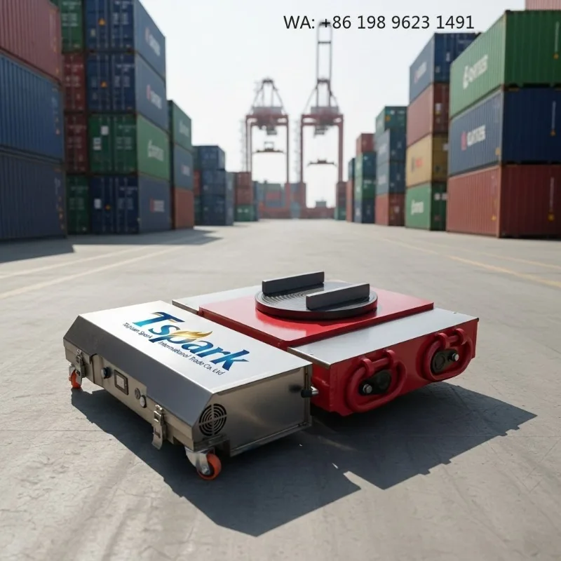 Wireless Remote Control  ry Moving Skate, 30‑120Ton Heavy‑Duty Tank Trolley, 360° Rotation Warehouse Material Handling Tool