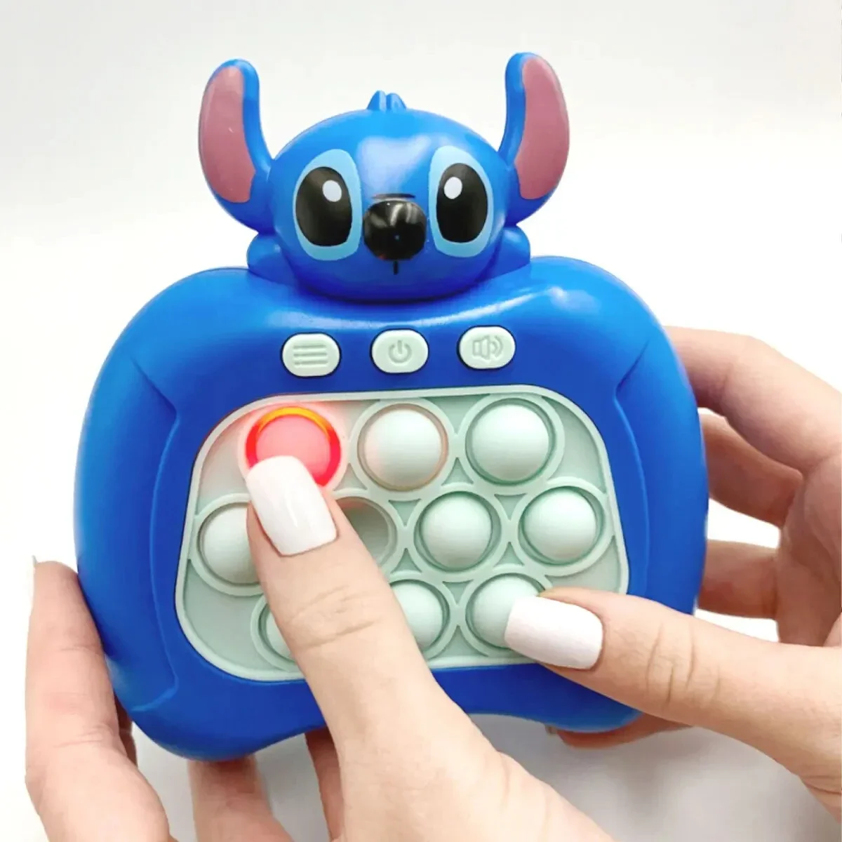 New Stitch Quick Push Game Pop Up Stitch Fidget Bubble Electronic Pop it Pro Game Light AntiStress Toys For Adult Kids Gift With