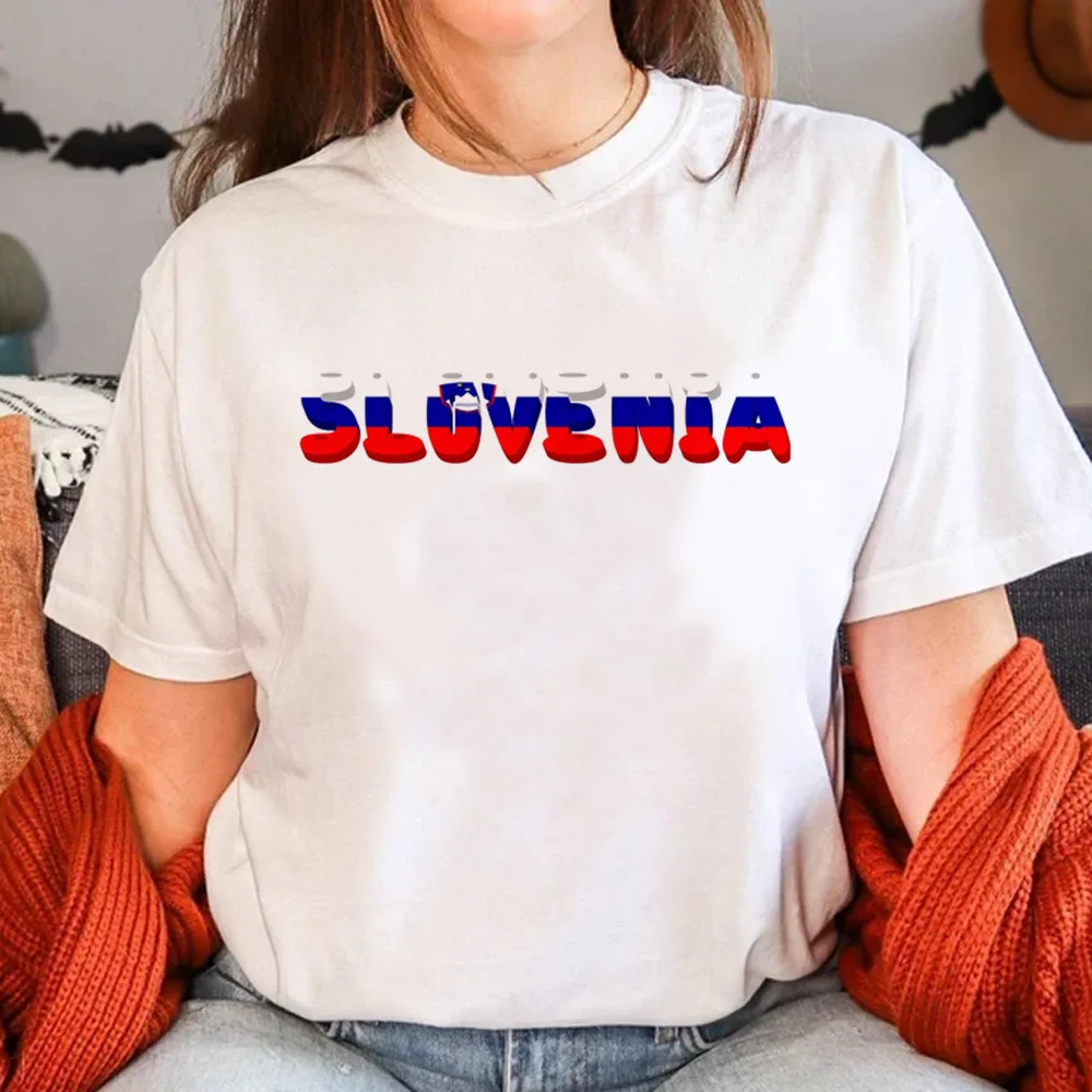 Slovenia tshirt women anime t-shirts female streetwear anime clothes