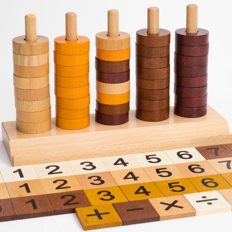 NIEUWE Montessori Houten Wiskunde Rekenkundige Speelgoed Kinderen Voorschoolse Leren Onderwijs Spel 1-3-6 Jaar Oude Cadeaus voor Kinderen