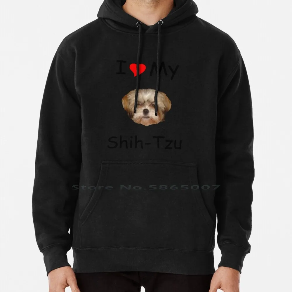 I * Heart * My Shih-Tzu T Shirt ( From Lost! ) Hoodie Sweater 6xl Cotton Tv Hugo Tzu Shih Love Lost Women Teenage Big Size