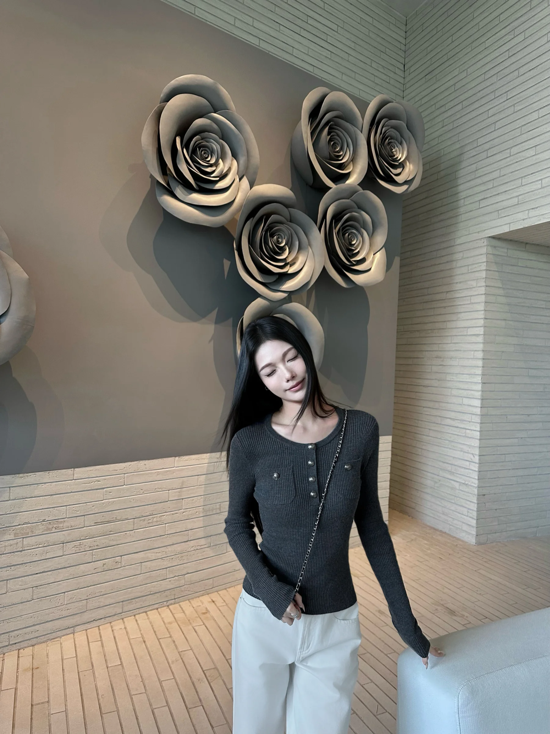 

5werkwen Retro lectual Women's Knitted Long Sve Woolen Sweater Slim Fit Commute Sle Medium Softn Fine Yarn