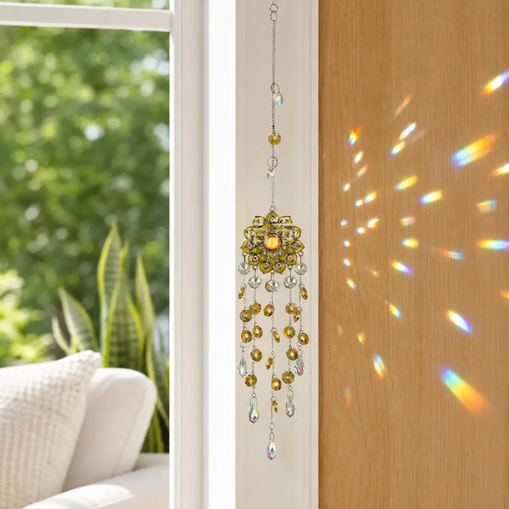 Hanging Decor Portable Bright-colored Attractive Aesthetic Glitter Prism Pendant Indoor Outdoor Patio Garden Decor Gifts