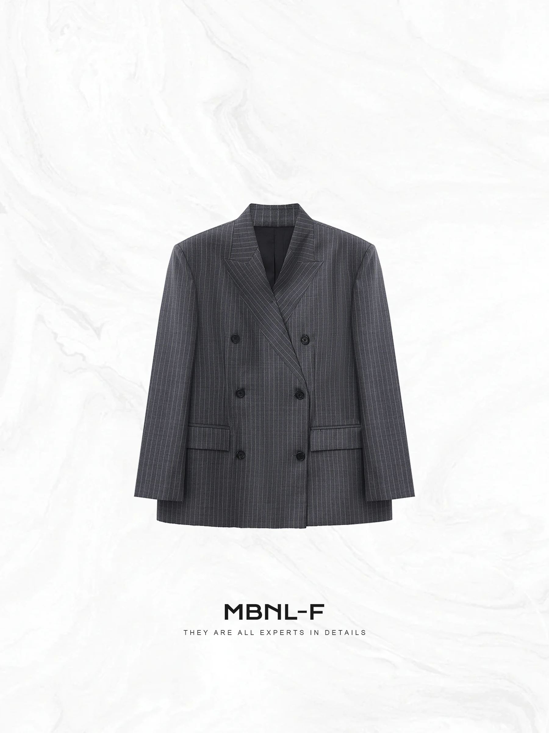 

MBNLF Roewe Woolen Suit 00% Merino Wool Loose Casual Sle Women's Suit Jaet Long Sve Autumn Faion Leisure Scene