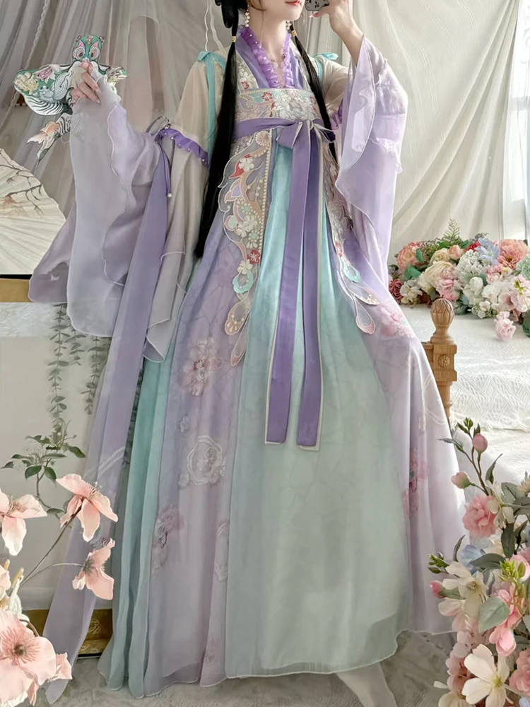 المرأة التقليدية سلالة تانغ الأميرة هانفو فستان أنيق النمط الصيني القديم سيدة خمر الجنية تأثيري المرحلة زي #3