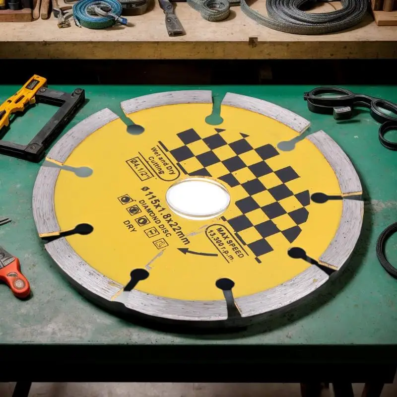 Lame de scie à sec diamant haute Performance 115mm pour brisage des murs, coupe de marbre de granit de pierre de béton