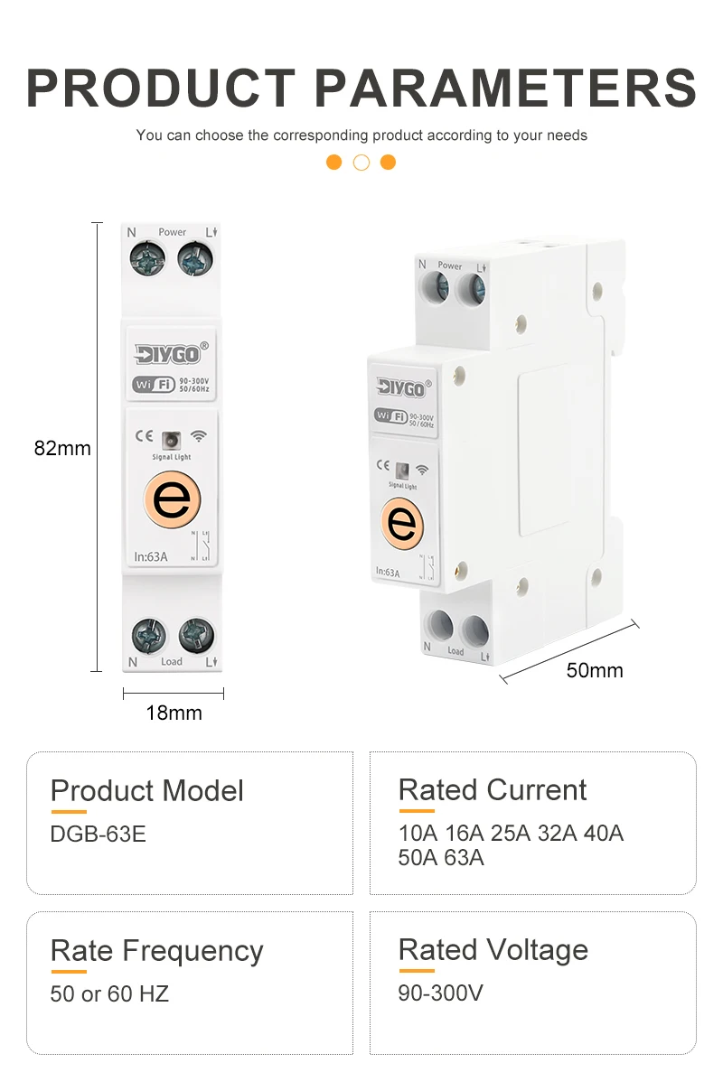 DIY GO Ewelink MCB Smart Home Schutz 1P+N 220V WLAN Smart Schalter Energiezähler kWh-Messung Leistungsschalter Timer Relais – Detail 11