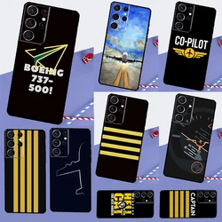 Airplane Pilot Epaulette Phone Case For Samsung Galaxy S23 S20 FE S8 S9 S10 S21 Plus Note 10 Note 20 S22 Ultra Cover