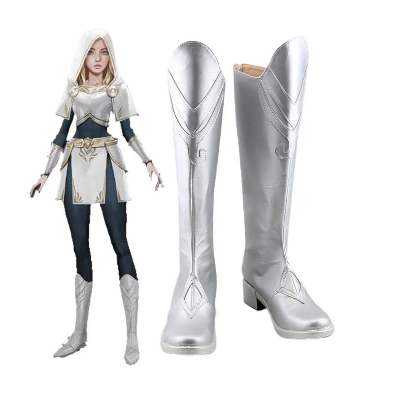 Game LoL Lux Luxanna Crownguard Custom Made Cosplay Shoes Boots Halloween Aksesory